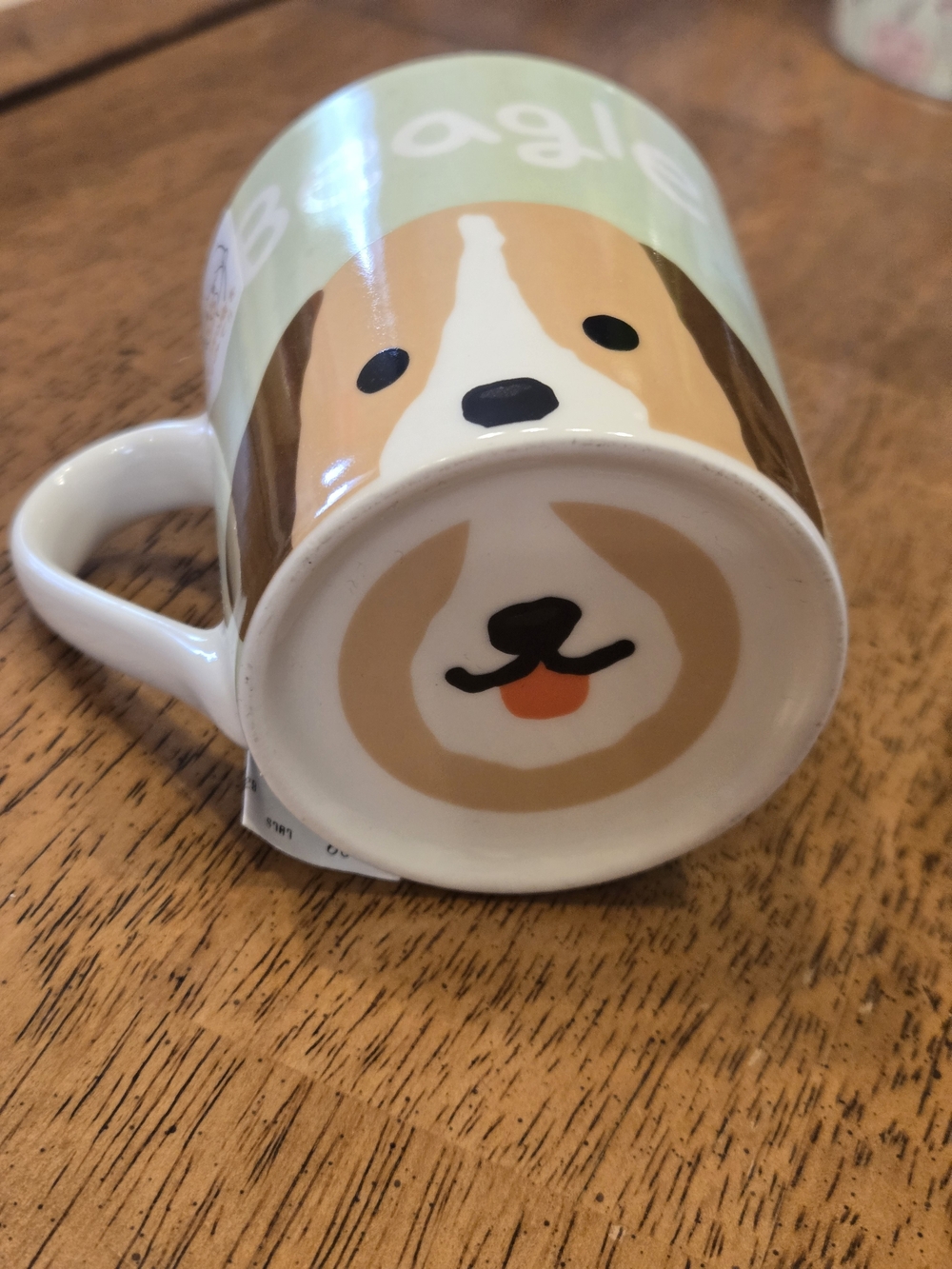 Beagle Dog Ceramic Mug - Tan and White